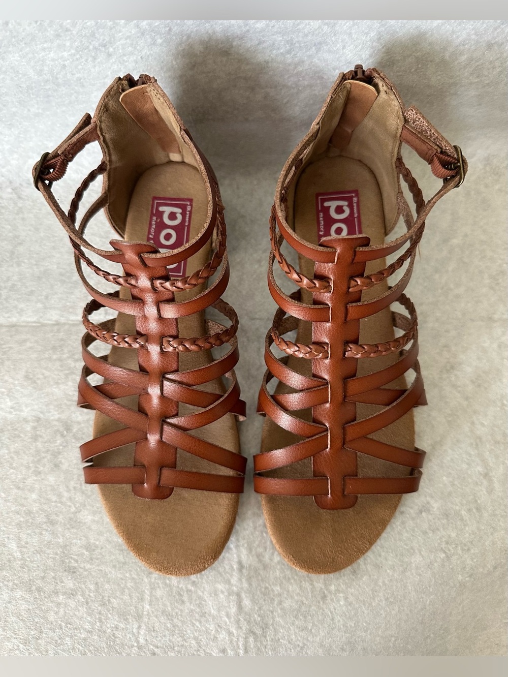 Pop Memory Foam Gladiator Style Sandals